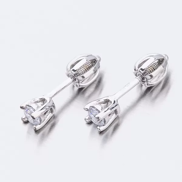 Dámské náušnice bílé zlato 585 zirkon 52DZ-60129B-ZIR