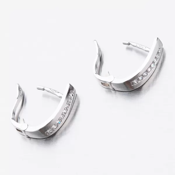 Zlaté náušnice se zirkony 52DZ-8018B-ZIR