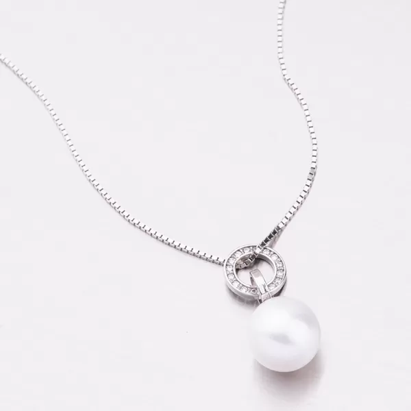 Dámský přívěsek bílé zlato 585 perly 53GZ-3123B