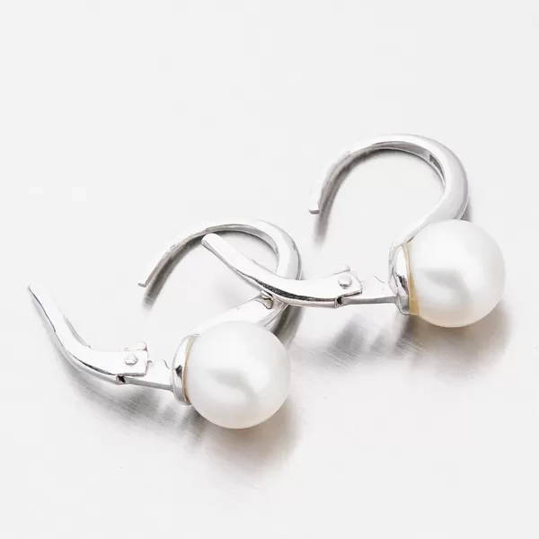 Dámské náušnice bílé zlato 585 perly 668P-120001