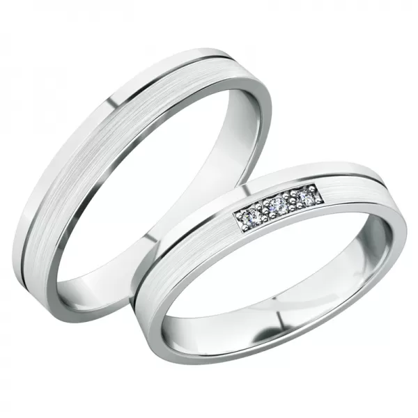 Snubní prsteny z bílého zlata SP-61079B