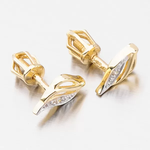 Decentní zlaté náušnice pecky 52GZ-8024ZB-SR