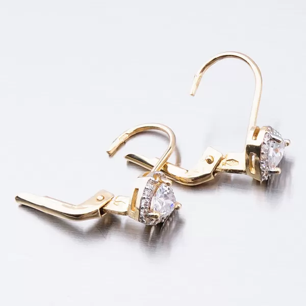 Dámské náušnice žluté zlato 585 zirkon 52GZ-8015ZBB-KL