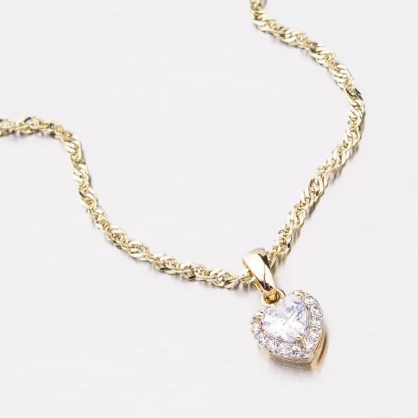 Zlaté srdce se zirkony 53GZ-8016ZBB