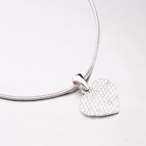 Stříbrný přívěsek srdce GLM13-026