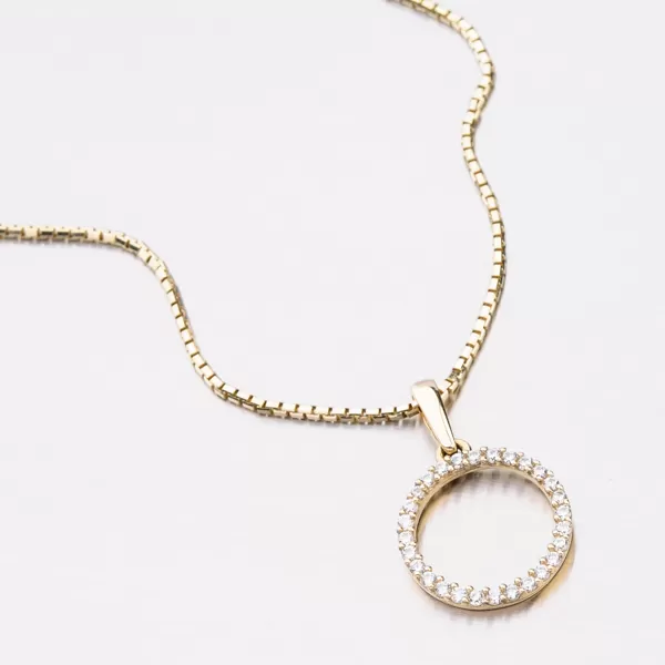 Zlatý přívěsek se zirkony DZ-2175Z-ZIR