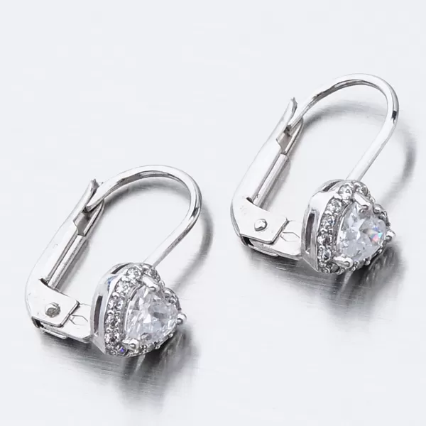 Dámské náušnice bílé zlato 585 zirkon 52GZ-8015BBB-KL