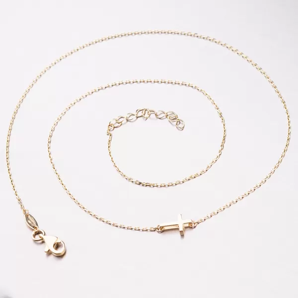 Zlatý náhrdelník s křížkem 144P-150756