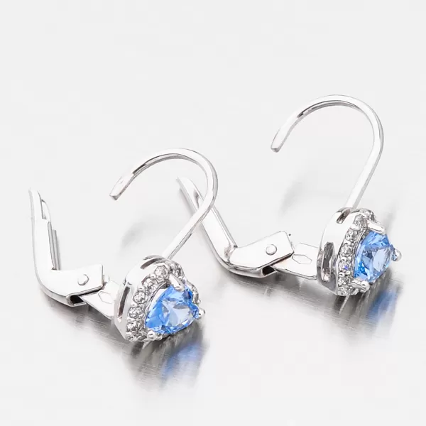 Dámské náušnice bílé zlato 585 zirkon se na klapku 52GZ-8015BMB-KL