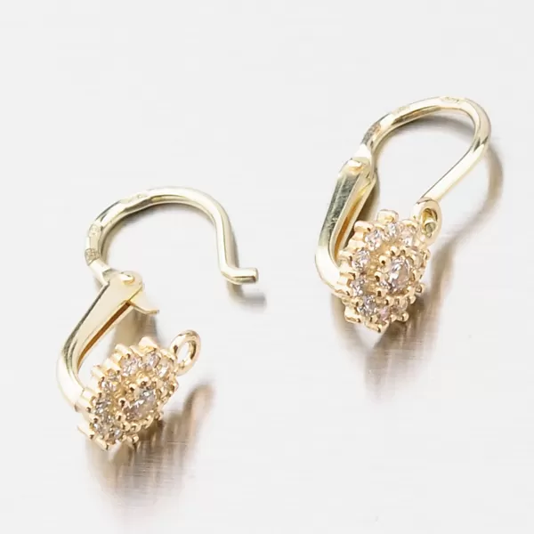 Dětské náušničky žluté zlato 585 zirkon 52DN-2749ZBB