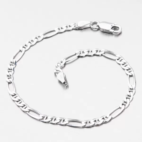 Stříbrný náramek Figaro 3+1 CHRS-073-060-FLAT