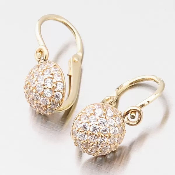 Zlaté náušnice se zirkony 52DN-2747ZBB