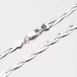 Dámský pletený náhrdelník ze stříbra 925 CHRS-02-3B-040