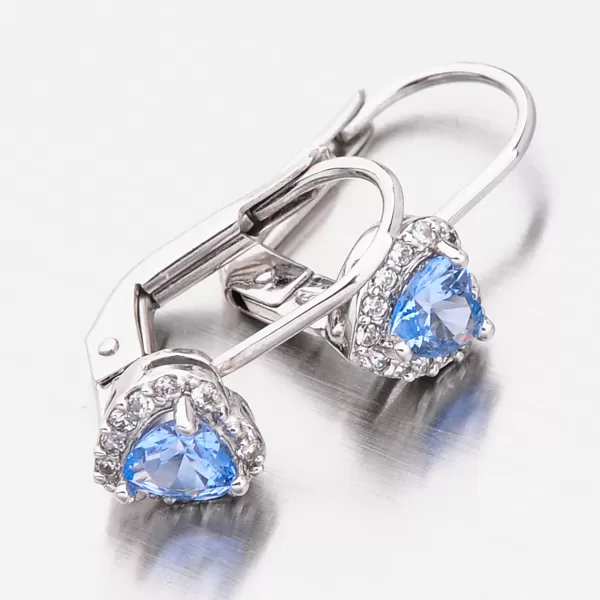 Dámské náušnice bílé zlato 585 zirkon se na klapku 52GZ-8015BMB-KL