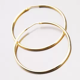 Zlacené kruhové náušnice ze stříbra E1903450-1234-SLX