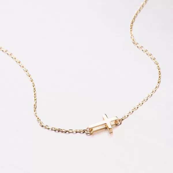 Zlatý náhrdelník s křížkem 144P-150756