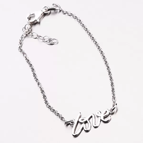 Dámský náramek stříbro 925 nápisem love B1403074-0019-SLX