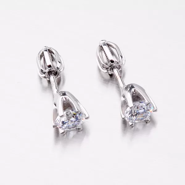 Dámské náušnice bílé zlato 585 zirkon 52GZ-60294B