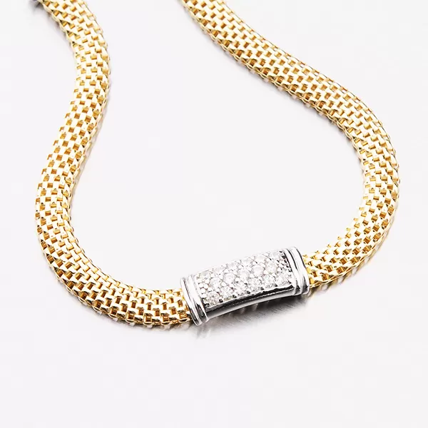 Dámský náramek stříbro 925 zlacený pro ženy se zirkony B1902541-2196-SLX