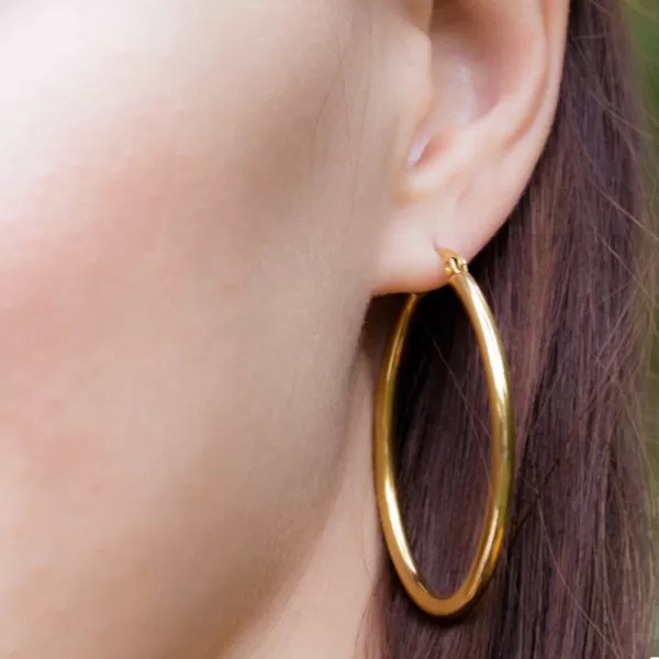 Dámské náušnice ocel zlacené MNCER12-966-B