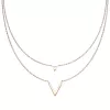Ocelový dvojitý náhrdelník SNPHBJ-151502-RD