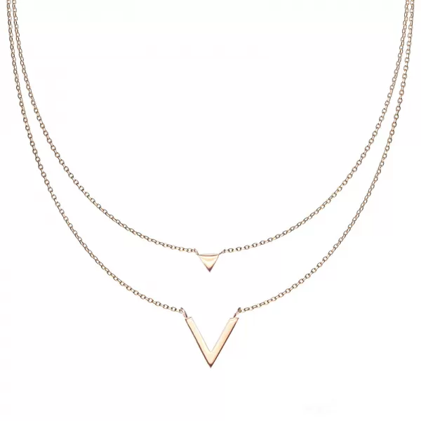 Ocelový dvojitý náhrdelník SNPHBJ-151502-RD