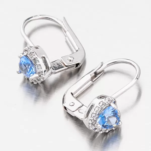 Dámské náušnice bílé zlato 585 zirkon se na klapku 52GZ-8015BMB-KL