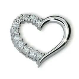 Dámský přívěsek bílé zlato 585/000 přírodní diamant 0.352 ct G/SI - srdce DF1920