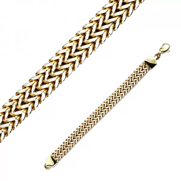 Pánský náramek ocel zlacený pro muže SBHBJ-1402-GD