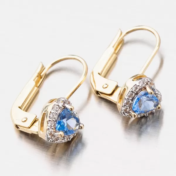 Zlaté náušnice se zirkony 52GZ-8015ZMB-KL