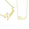 Zlacený náhrdelník s nápisem love SSPMHBJ-156636-GD