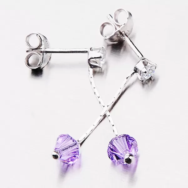 Dámské náušnice stříbro 925 krystaly visací 92003043-62-SLX