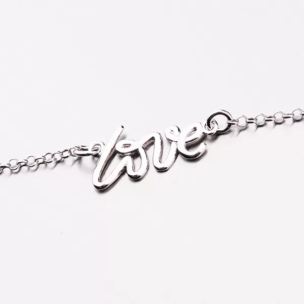 Dámský náramek stříbro 925 nápisem love B1403074-0019-SLX