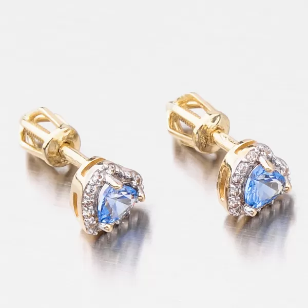 Dámské náušnice žluté zlato 585 zirkon 52GZ-8015ZMB-SR