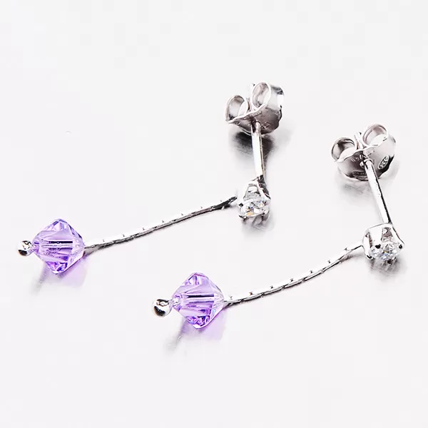 Dámské náušnice stříbro 925 krystaly visací 92003043-62-SLX