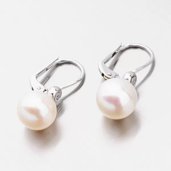 Dámské náušnice bílé zlato 585 perly 458P-125036