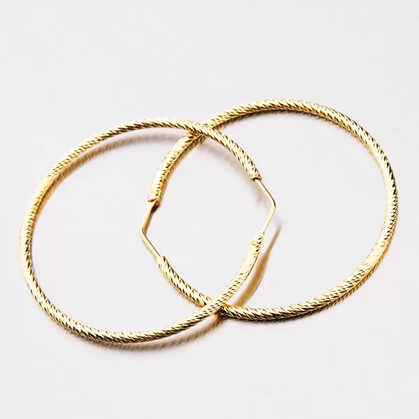 Dámské náušnice stříbro 925 zlacené kruhy 45 mm E2000852-0809-SLX