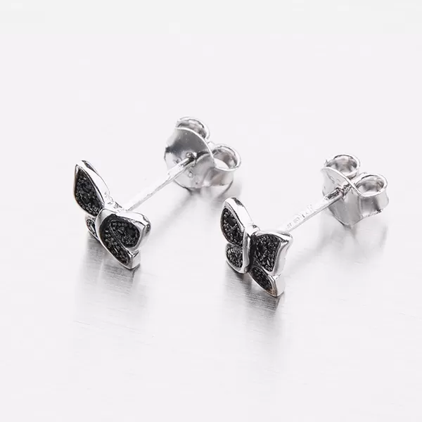 Dámské náušnice stříbro 925 zirkon ve tvaru motýla E1703972-2281-SLX