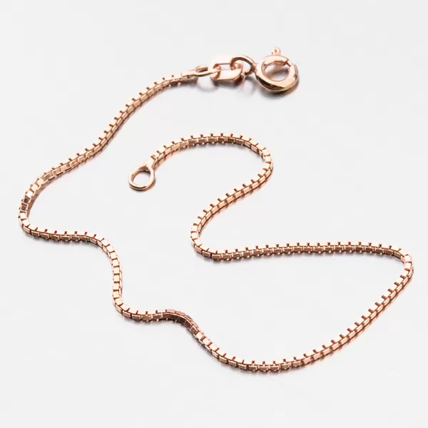 Stříbrný růžově pozlacený řetízek Venezia CHRS-16-019-D/C-CV