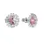 Náušnice bižuterie se Swarovski krystaly růžová kytička 51042.3 light rose