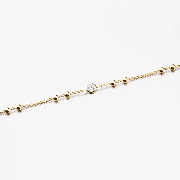 Dámský náramek stříbro 925 zirkon pozlacený B2201123-0398-SLX