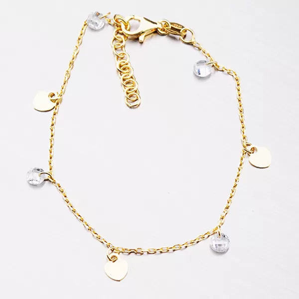 Náramek s přívěsky a zirkony B2100130-1132-SLX