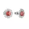 Náušnice bižuterie se Swarovski krystaly oranžová kytička 51042.3 padparadcha