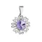 Přívěsek bižuterie se Swarovski krystaly fialová kytička 54032.3