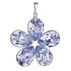 Přívěsek bižuterie se Swarovski krystaly fialová kytička 54037.3