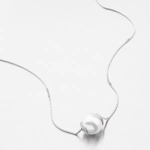 Stříbrný náhrdelník s perlou N2201762-0871-SLX