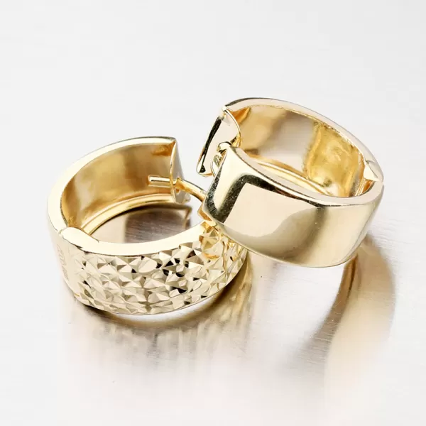 Dámské náušnice šiřší kroužky PTI-120123