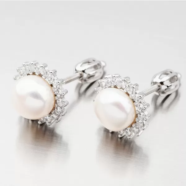 Stříbrné pecky s perlou UPST-121656/P