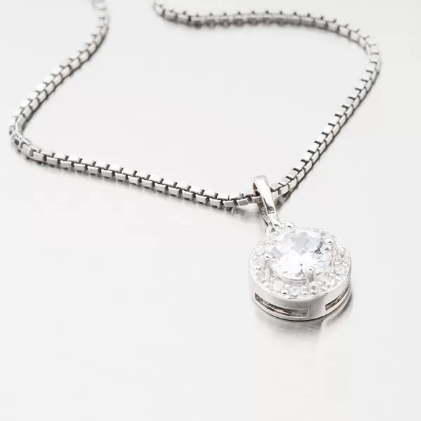 Kulatý přívěsek se zirkony HST-13193