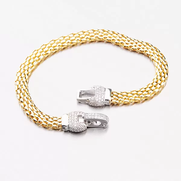 Dámský náramek stříbro 925 zirkon zlacený pro ženy B1902548-2196-SLX